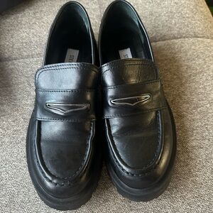 Steve Madden Langston Black box loafers Size 6.5/ UK 37